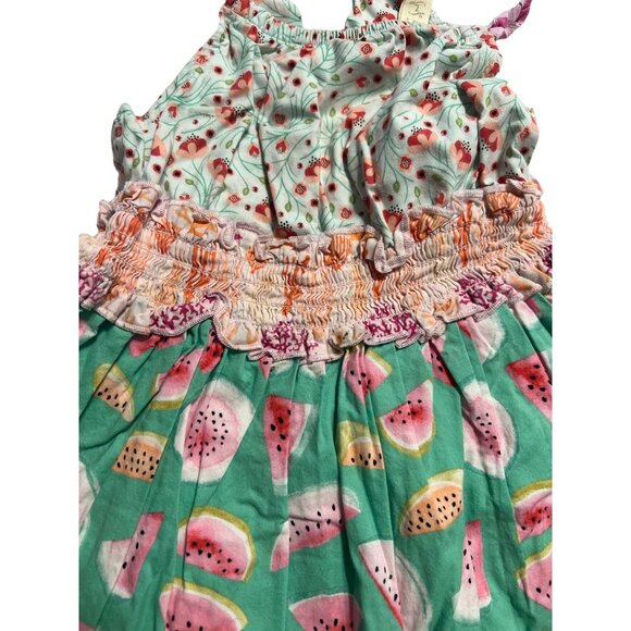Matilda Jane Adventure begins Slice Of Life Watermelon Dress Girls Size 2 Gently - Picture 5 of 7